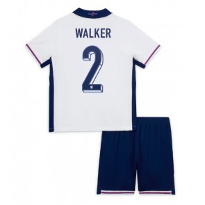 England Kyle Walker #2 Hemmakläder Barn EM 2024 Kortärmad (+ Korta byxor)